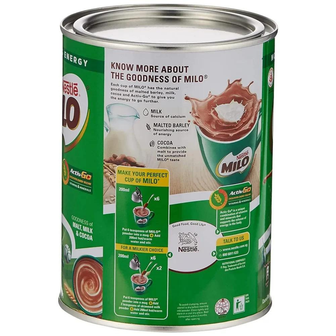 Milo Nestle Original Active-Go Chocolate Malt Drink Powder Tin, 400 G