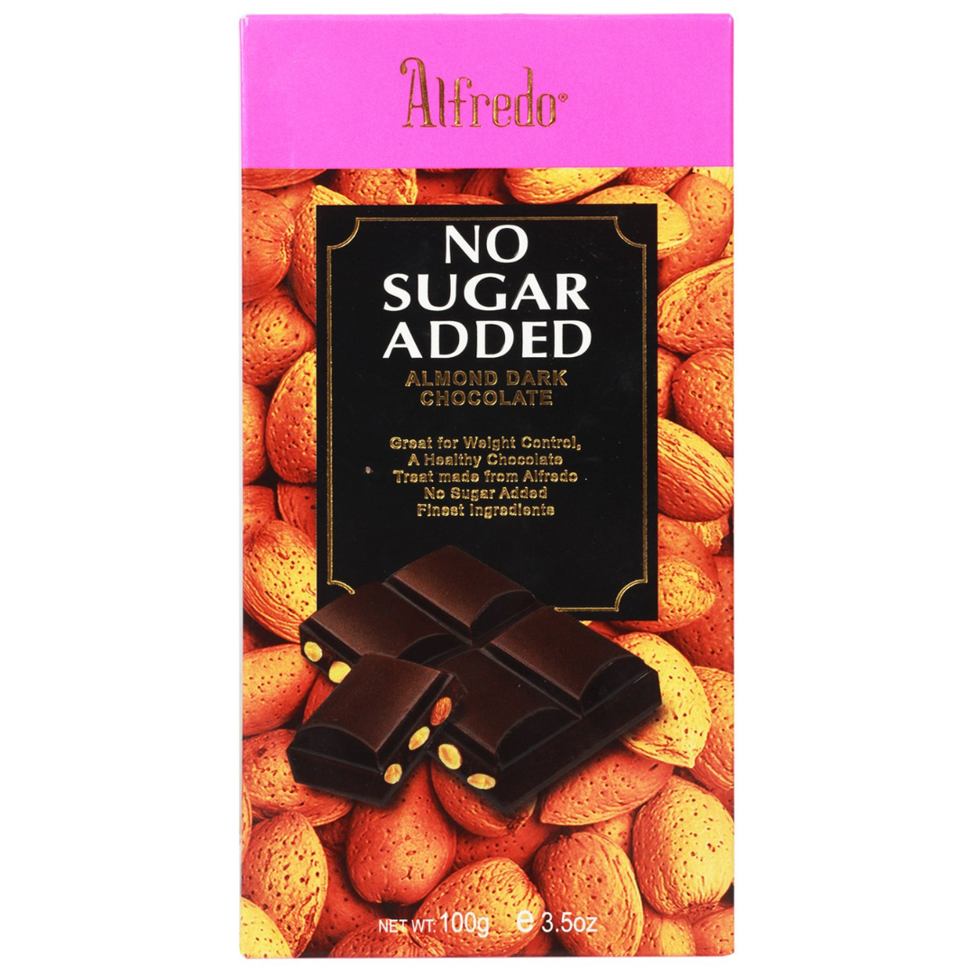 Alfredo Almond Dark Choco Chocolate 100 gm