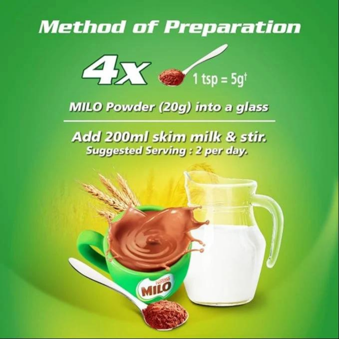 Milo Nestle Original Active-Go Chocolate Malt Drink Powder pouch, 400 G