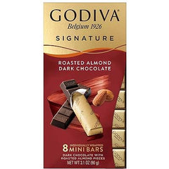 Godiva 8 Mini Bar Roasted Almond Dark