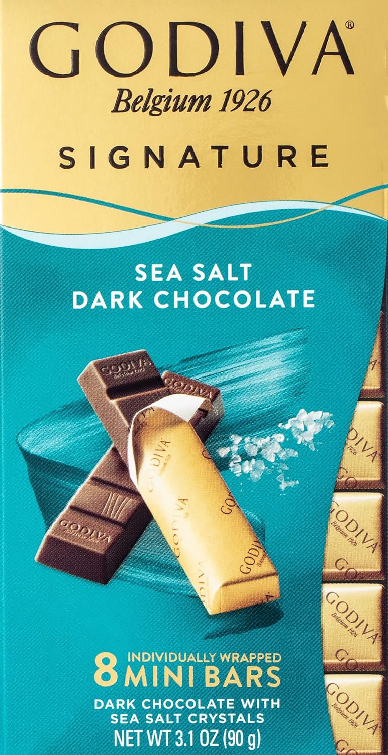 Godiva 8 Mini Bar Sea Salt Dark